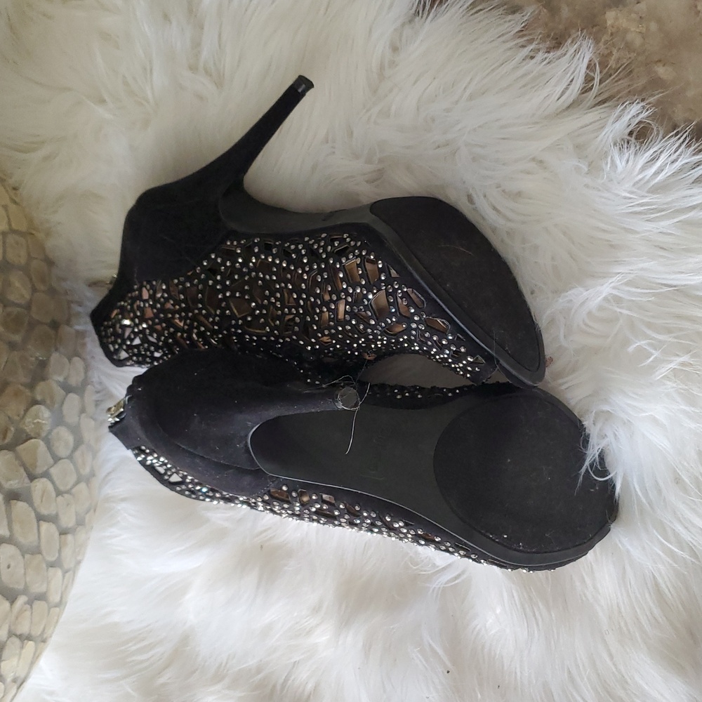 Zigi soho black studded open toe bootie size 7.5 - Picture 13 of 17